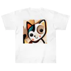 T2 Mysterious Painter's ShopのMysterious Cat ヘビーウェイトTシャツ