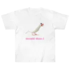 もちらむショップの白文鳥のおもちちゃん ヘビーウェイトTシャツ