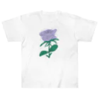 サラスシのmy ROSE パープル Heavyweight T-Shirt