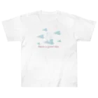 soraの紙飛行機に乗った猫のさぶろう Heavyweight T-Shirt