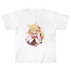 jai-to-anのミコン (Mikon) ver.5　狐の神様、きつね、キツネ ヘビーウェイトTシャツ