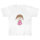 らぶたんらんどのラブリーな三つ編みの女の子 ヘビーウェイトTシャツ