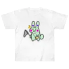 anko_koshianのお花ウサギ🌼🐰ライトグリーン Heavyweight T-Shirt