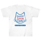 HeartToMeのねこ大好き　ReallyLoveCats ヘビーウェイトTシャツ