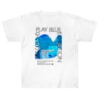 YUKA WATANABE | YUKASUKE Designの【展示DM Tシャツ】PLAY BLUE EXHIBITION ヘビーウェイトTシャツ