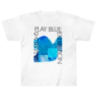 YUKA WATANABE | YUKASUKE Designの【展示DM Tシャツ③】PLAY BLUE EXHIBITION ヘビーウェイトTシャツ