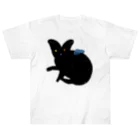 野口清村 / Noguchi Shimuraの撫で猫 ヘビーウェイトTシャツ