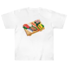 Miho MATSUNO online storeのEdo-style sushi (usu. nigirizushi) Heavyweight T-Shirt