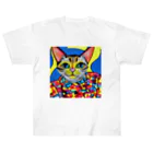 miehayashi1984のファンキーcat Heavyweight T-Shirt