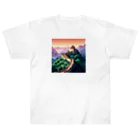 ＠世界遺産周りたい人のお店の『万里の長城』　大人気ドット絵　世界遺産 Heavyweight T-Shirt