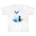 yuuの黒猫と青い鳥 Heavyweight T-Shirt