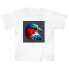 みどりの森の虹色の鳥 ヘビーウェイトTシャツ