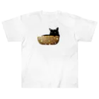 MKPoppp! shopのカゴの中の猫🐈‍⬛ Heavyweight T-Shirt