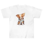 Vasetti_pressのパーカーを着ているワンちゃん Heavyweight T-Shirt