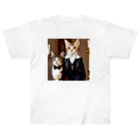 catgoodsの猫の貴族 2人連れ Heavyweight T-Shirt