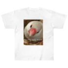 buncho_osaka dot-kitchenの文鳥カフェスタッフTシャツ/ちまき Heavyweight T-Shirt