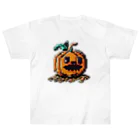 朱音琴音のドット絵のハロウィンかぼちゃのおばけ Heavyweight T-Shirt