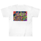 動物絵 Jamanakocic storeの2匹のネコ カラフルアイテム Heavyweight T-Shirt