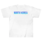 ON NOtEの北朝鮮 ロゴブルー ヘビーウェイトTシャツ