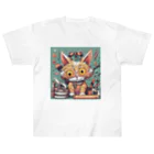 nanhouseのものづくりが好きな猫 ヘビーウェイトTシャツ