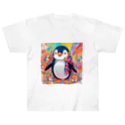 aki7sの笑顔のペンギン ヘビーウェイトTシャツ