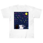 Amasyuiroのmagboxシリーズ　猫月夜 Heavyweight T-Shirt