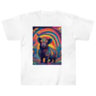 動物のオシャレ屋の幻想的な豚 ヘビーウェイトTシャツ