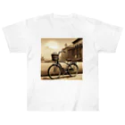 yusuke-kのレトロな自転車 ヘビーウェイトTシャツ