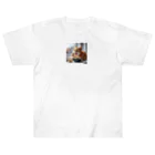 Shiba_IncのBones & Cats（骨 & 猫） Heavyweight T-Shirt