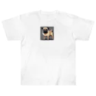 あきちゃんのドット絵　パグ犬 Heavyweight T-Shirt