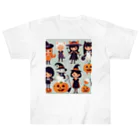 ワンダーワールド・ワンストップのかわいいたくさんのハローウィーンキャラクター③ Heavyweight T-Shirt