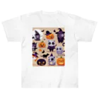 ワンダーワールド・ワンストップのたくさんのかわいいハローウィーンキャラクター④ Heavyweight T-Shirt