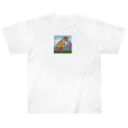 ROCKSWEBのドット絵　パキケファロサウルス Heavyweight T-Shirt