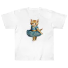 ハッピー・ディライト・ストアのバレリーナの子猫 ヘビーウェイトTシャツ