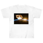 ペッチャリーノ・ヘチマチョフのふんばる宇宙ネコ Heavyweight T-Shirt