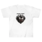 Love and peace to allの私は鉄の心臓を持っています ヘビーウェイトTシャツ
