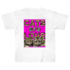 catsdogssweetのCATS are LOVE ヘビーウェイトTシャツ