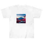 P.H.C（pink house candy）の富士山と紅葉、そして湖のグッズ Heavyweight T-Shirt