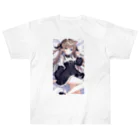 WAKEN0709の猫耳ゴスロリ美少女 ヘビーウェイトTシャツ