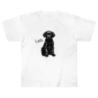 Labradorの黒Lab.グッズ ヘビーウェイトTシャツ