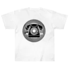 8ball.AI.artの黒電話 ヘビーウェイトTシャツ