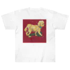Yuhki | おばけのゆうき 公式オンラインショップのトコトコ歩く犬(ちぎり絵/貼り絵) ヘビーウェイトTシャツ