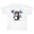 JUN-yの空を飛びたいペンギン Heavyweight T-Shirt