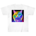 629_CAT_ARTのカラフルサイバーキャット vol3 ヘビーウェイトTシャツ