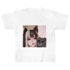 ラッキーLOVEの猫耳地雷っ娘2 Heavyweight T-Shirt