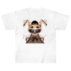 meow-sunniesのスマートニャンコ Heavyweight T-Shirt