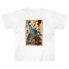 made blueのWatercolor wolf - carob & blue ヘビーウェイトTシャツ