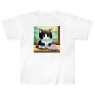 yoiyononakaのお餅と白黒猫 Heavyweight T-Shirt