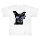 dogstagram.jpのサングラスをかけた犬 ヘビーウェイトTシャツ