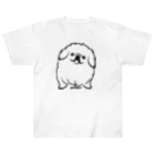 ファンシーTシャツ屋のモノクロペキニーズちゃん Heavyweight T-Shirt